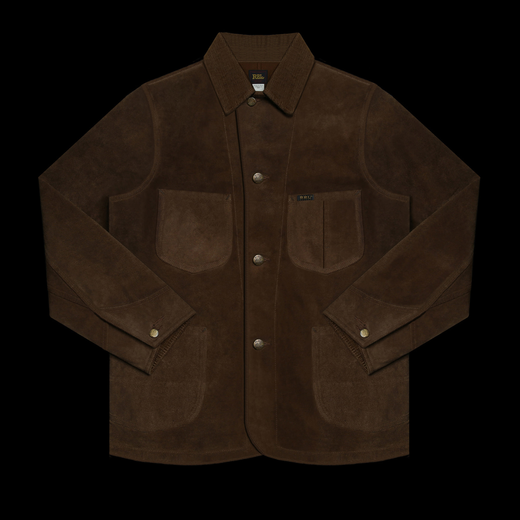RRLROUGHOUT SUEDE CHORE LEATHER JACKET